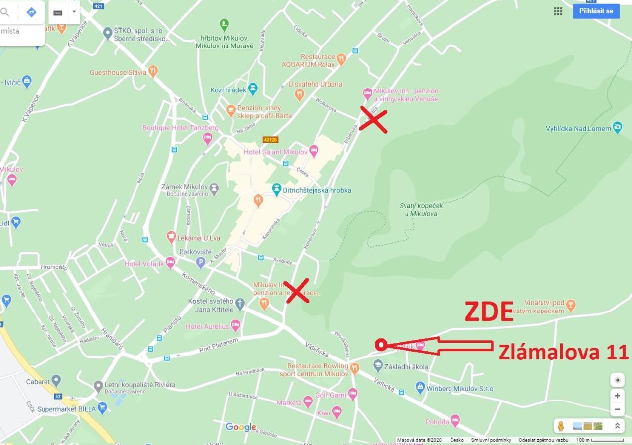 Pod Svatym Kopeckem Lägenhet Mikulov Exteriör bild